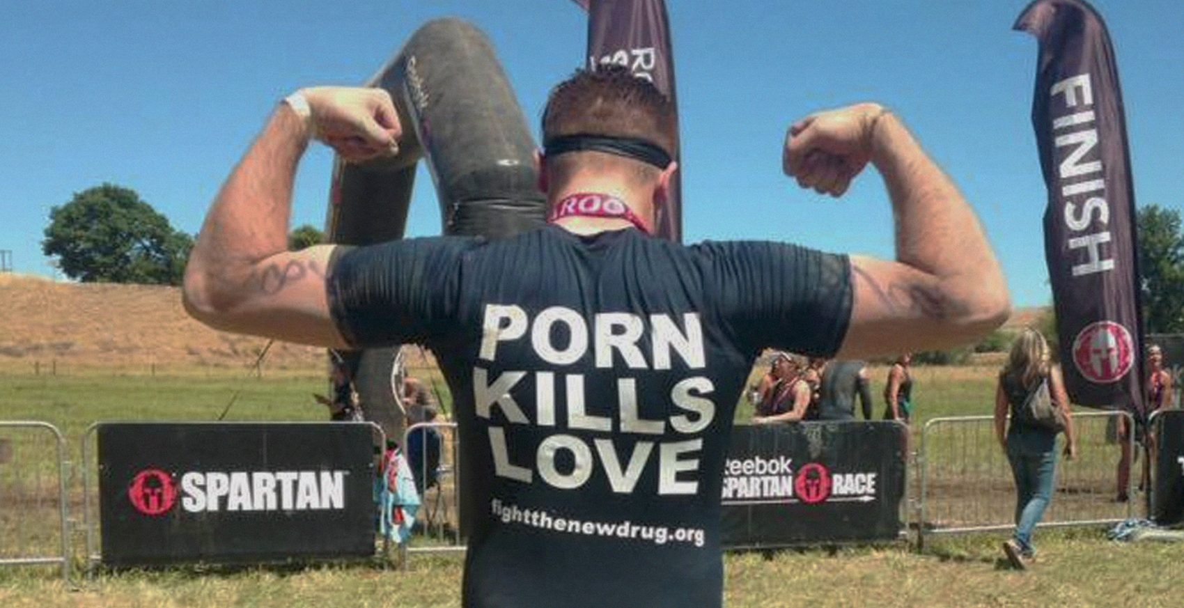 Spartan - This Guy Completed a Spartan Race Wearing a 'Porn Kills Love ...