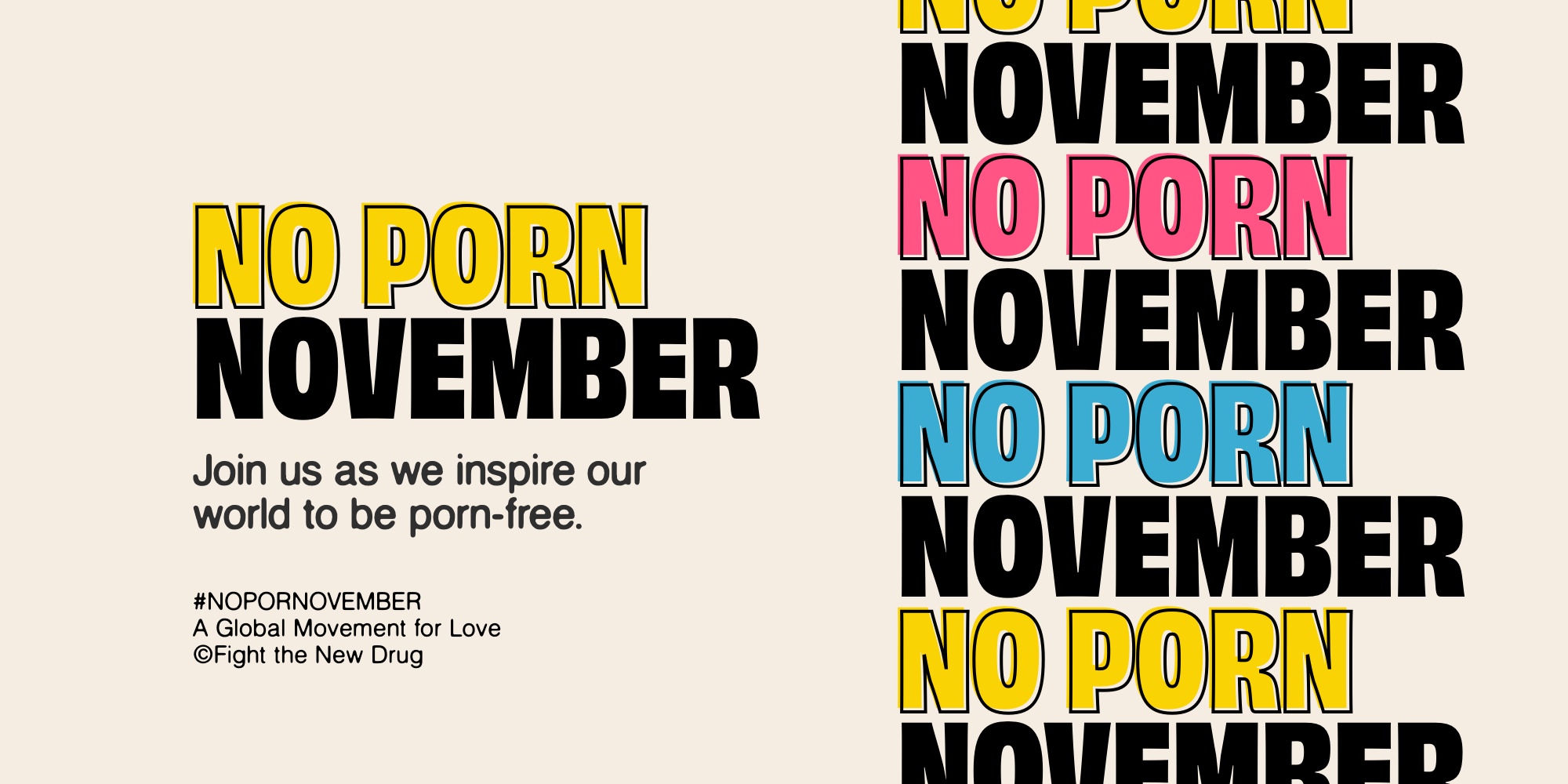 2000px x 1000px - The Real Meaning of No Porn November & How You Can Get Involved